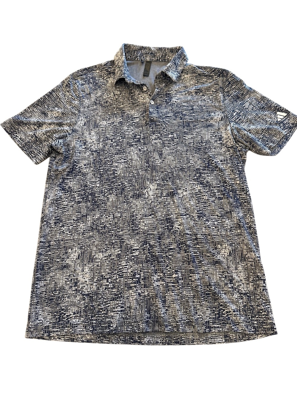 adidas Men's Navy & Gray Micro-Pattern Polo